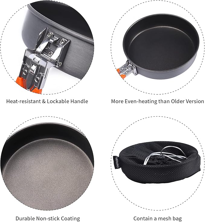 Fire-Maple 7.6 Inch Camping Frying Pan w/Nonstick Coating | Durable Lightweight - Image 4
