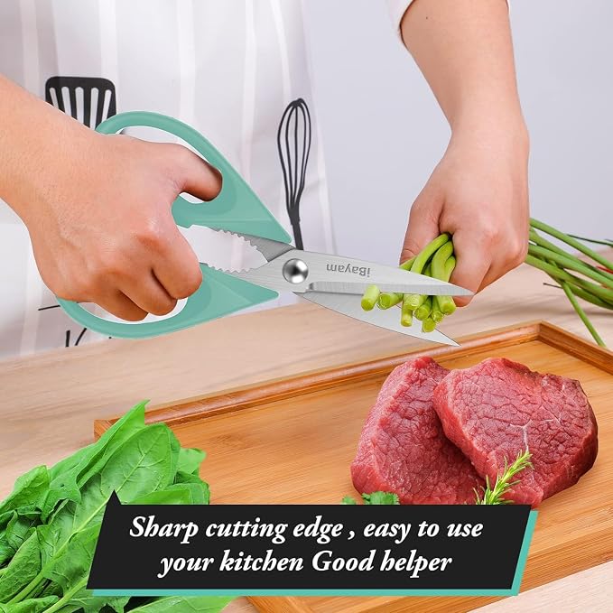 iBayam 1-Pack Kitchen Scissors All Purpose Kitchen Shears Heavy Duty 8.5" - Image 6