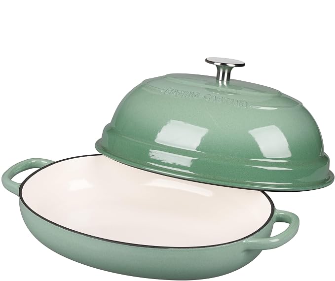 EDGING CASTING Enameled Oval Cast Iron Dutch Oven Pot - Image 3