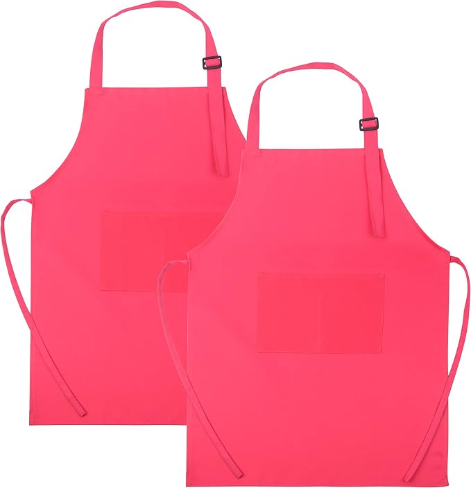 SINLAND Kids Apron with Pocket 2 Pack Children Chef Apron by SINLAND