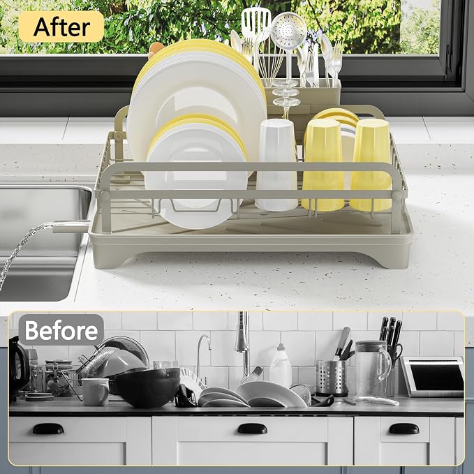 LIYI Dish Rack - Dish Racks for Kitchen Counter, Kitchen Dish Drying Rack - Image 5