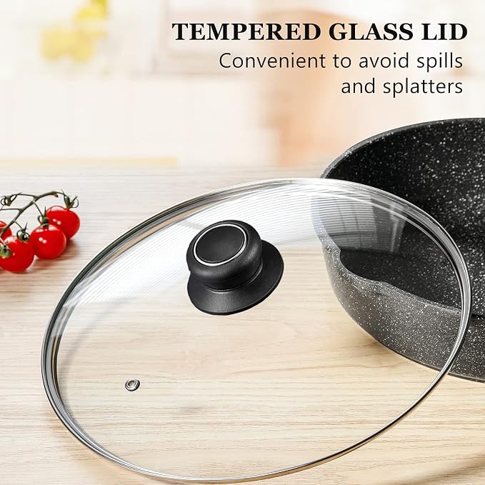 13 Inch Pan Lid Tempered Glass Pot Lid Replacement Pan Cover - Image 7