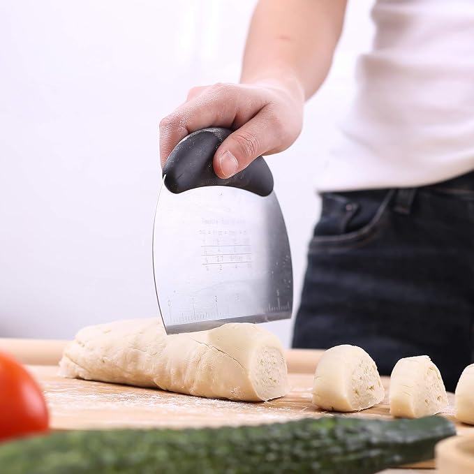 1 pcs Dough Pastry Scraper Chopper/Stainless Steel Dough Scraper Cutter - Image 7