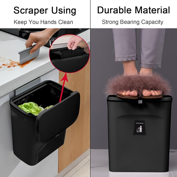 Tiyafuro 2.4 Gallon Kitchen Compost Bin - Image 5