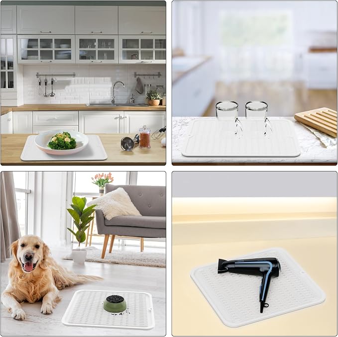 ZLR Silicone Dish Drying Mat 12" x 12" Square - Image 9