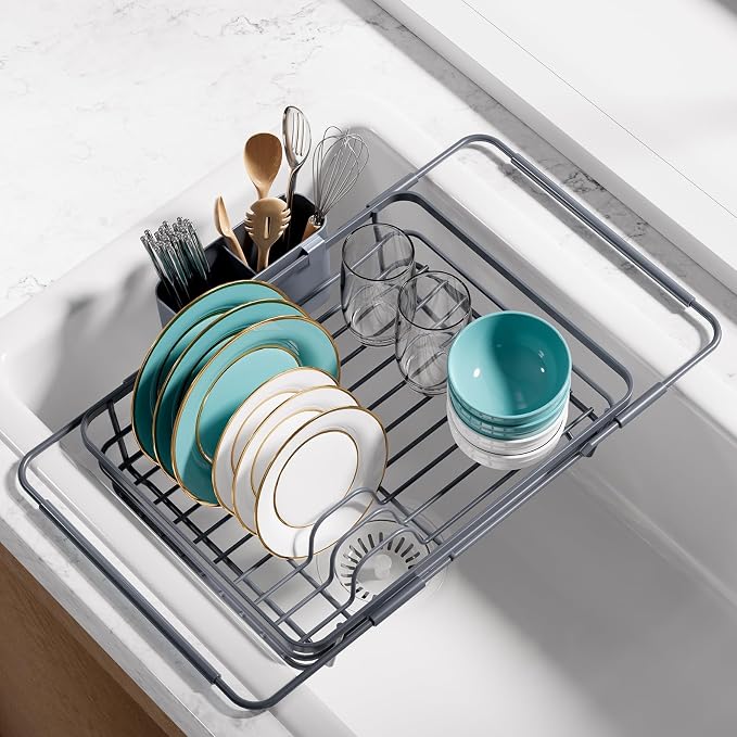Sakugi Extendable Dish Drying Rack Over Sink by Sakugi