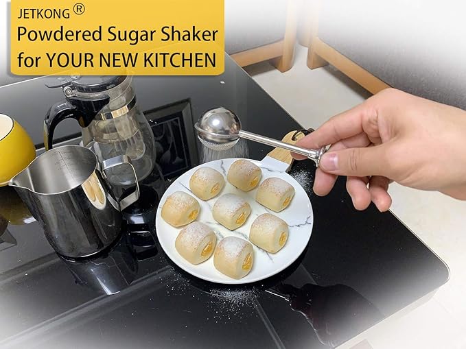 JETKONG Baker's Dusting Wand for Sugar, Flour and Spices, Stainless Steel - Image 2