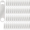 50 Pack Flat Beer Bottle Opener 7 inch Stainless Steel Flat Bottle Opener Beer by Yugada