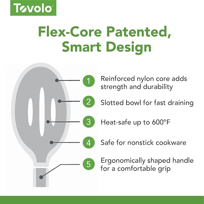 Tovolo Flex Core Silicone Slotted Deep Spoon - Image 5