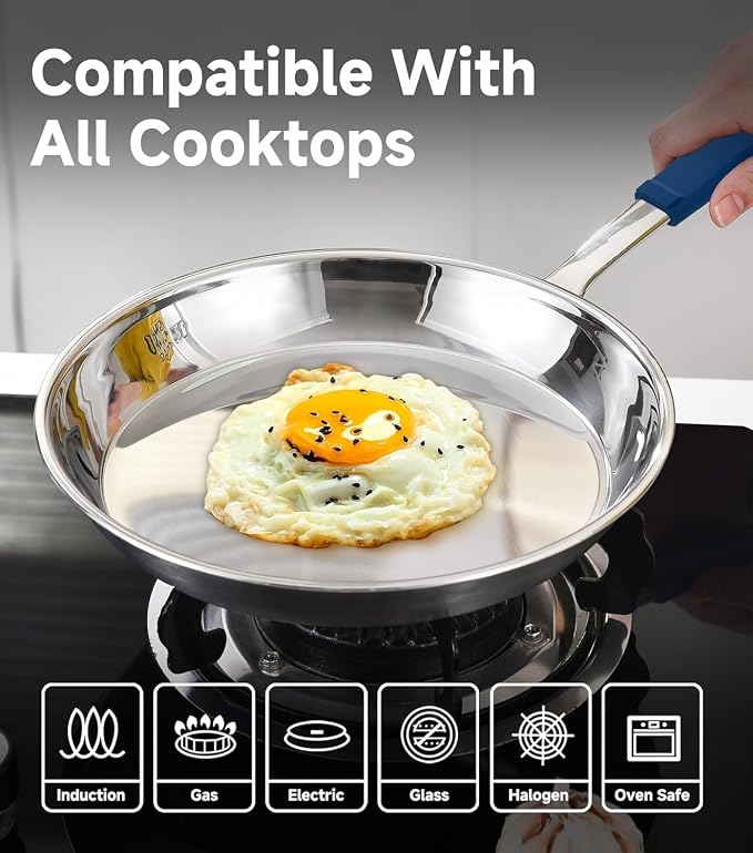 LOLIKITCH 10 In Stainless Steel Skillet - Image 3