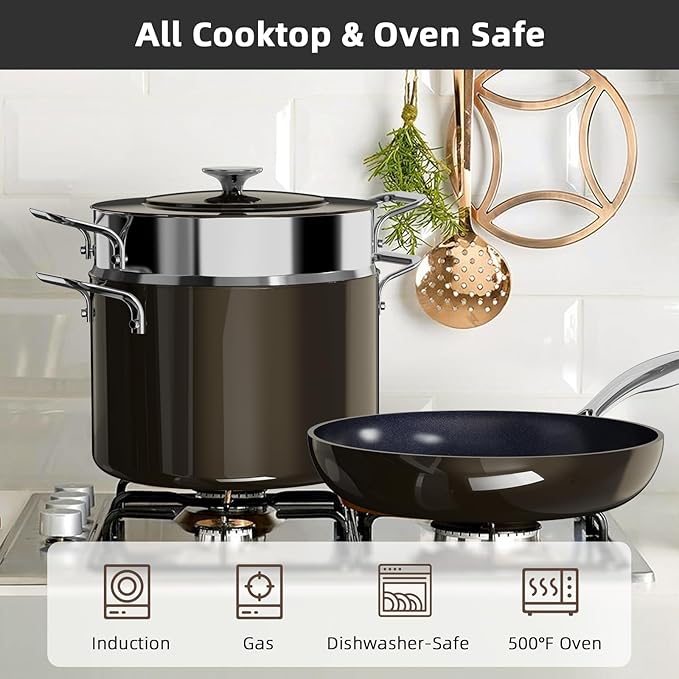 Nuwave Lux 13pc Forged Lightweight Cookware Set PFAS Free, Healthy G10 Duralon - Image 5