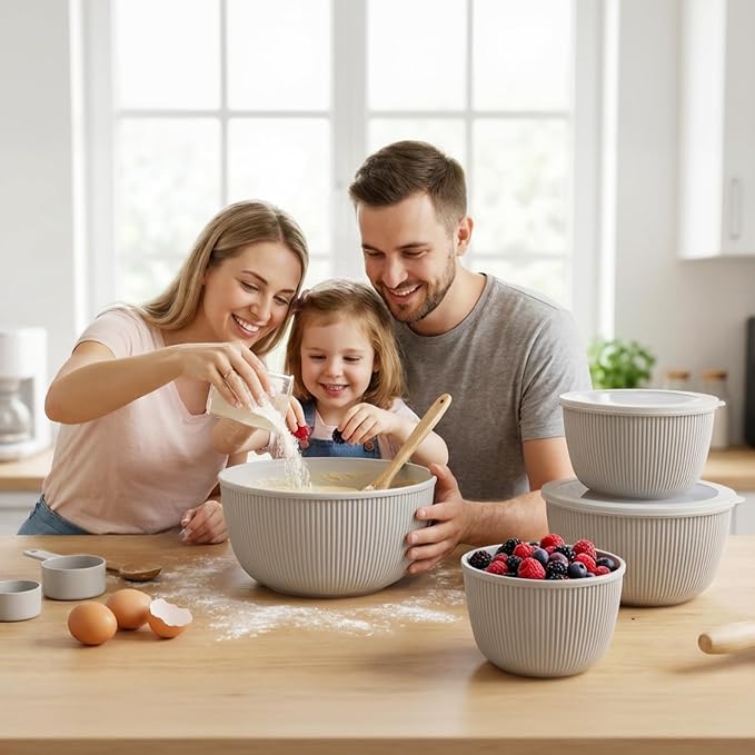 BoxedHome Nesting Plastic Mixing Bowls, BPA-Free Plastic, Microwave and - Image 12