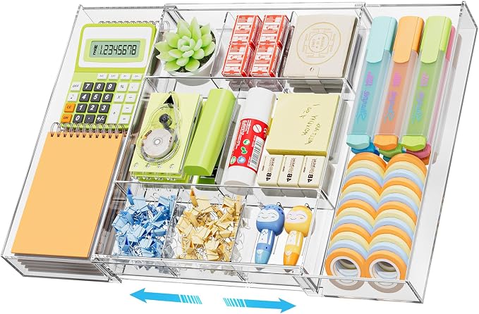 Marbrasse Expandable Desk Drawer Organizer, Desk Organizers and Accessories by Marbrasse