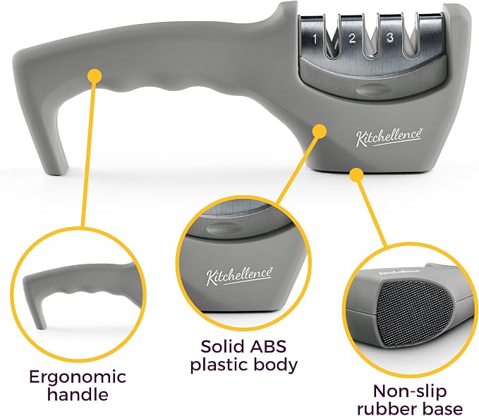 4-in-1 Kitchen Knife Accessories: 3-Stage Knife Sharpener Helps Repair - Image 3