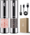 TOMEEM Upgraded Larger Capacity Electric Salt and Pepper Grinder Set by Tomeem