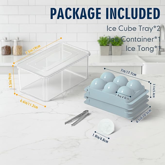 Large Ice Ball Maker Mold, 1.9" Round Ice Cube Mold - Image 3