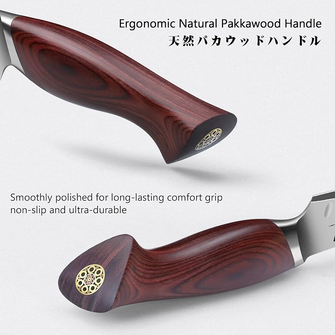 SHAN ZU 7 Inch Nakiri Knife, Japanese 10Cr15MoV High Carbon Stainless Steel - Image 5