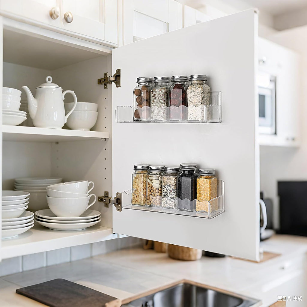 10 inch Spice Rack Wall Mounted,4 Pack Spice Organizer Shelf for Stove