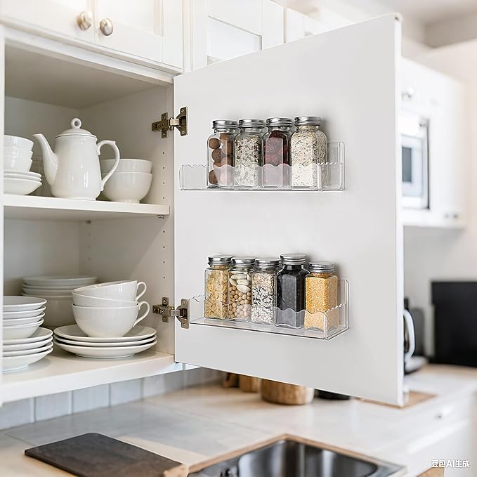 6 inch Spice Rack Wall Mounted, 4 Pack Spice Organizer Shelf - Image 6