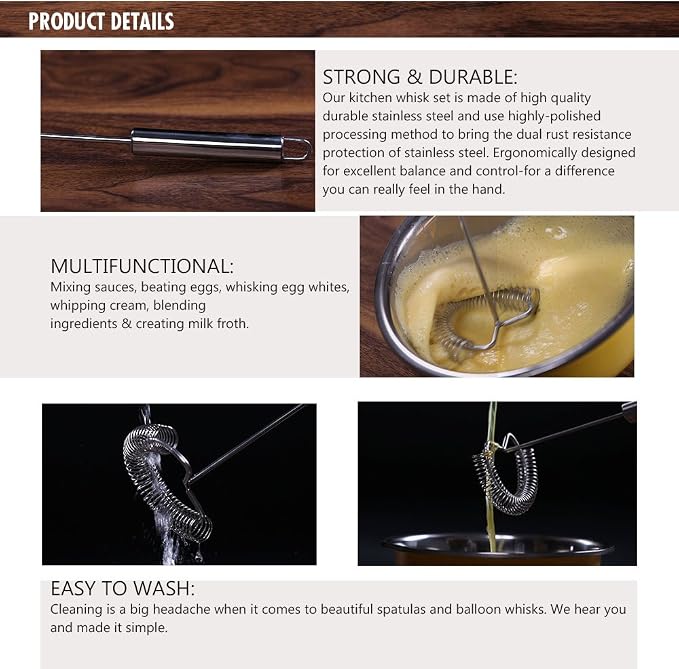 Whisk, Spiral Whisks Egg Beater - Image 3