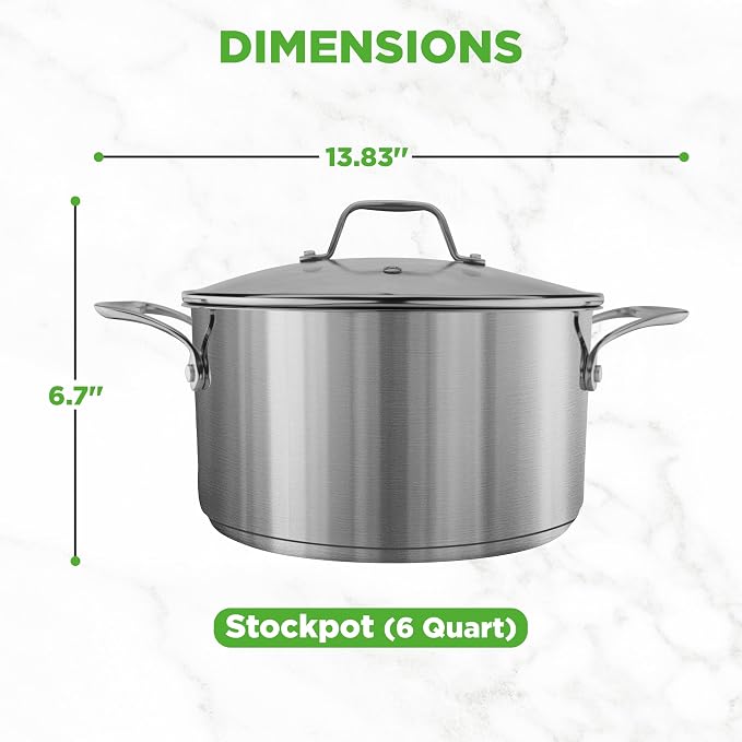 NutriChef 6 Quart Stainless Steel Stock Pot - Image 5