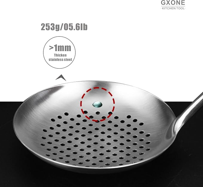 Slotted Spoon, 304 Stainless Steel Skimmer Spoon - Image 4