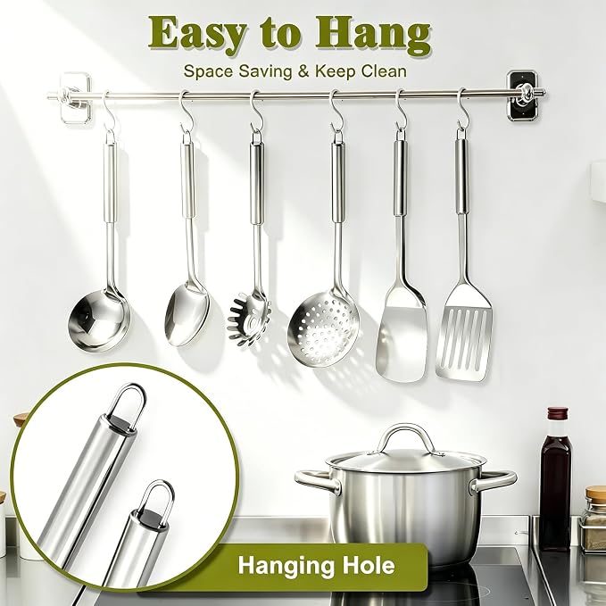 Stainless Steel Kitchen Utensils Set - Image 5