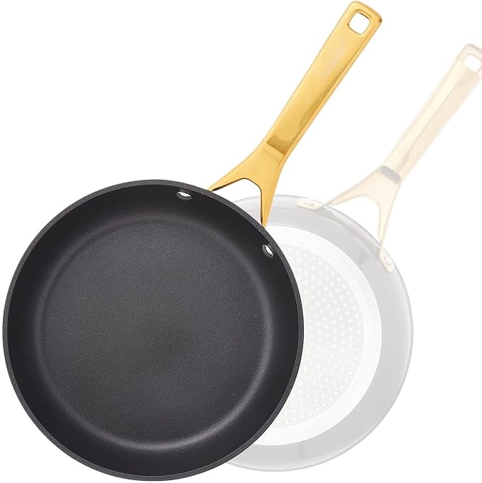 MsMk Nonstick Frying Pan 8 Inch Black, Designed Enamel Exterior Coating - Image 5