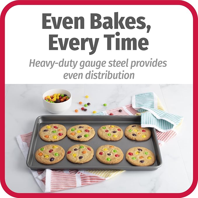 GoodCook Everyday Nonstick Baking Sheet Set, 3 Pack Includes Small Medium and - Image 4