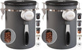 Veken Coffee Canister with Window, Airtight Stainless Steel Kitchen Food by Veken