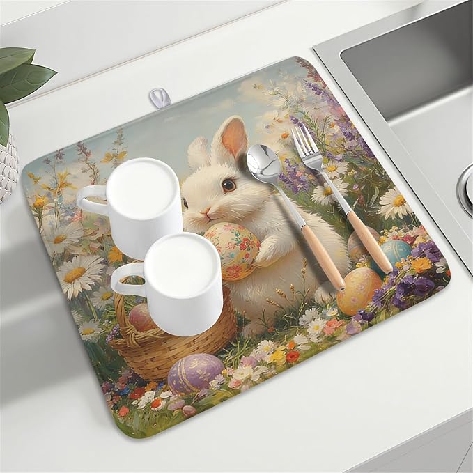 Easter Bunny Eggs Dish Drying Mat - Image 8