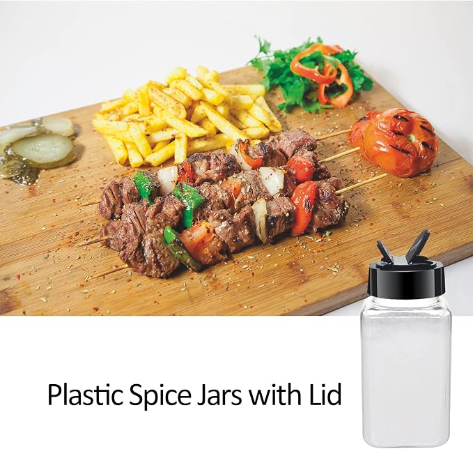 12 Pack 4oz Clear Plastic Spice Jars - Image 6