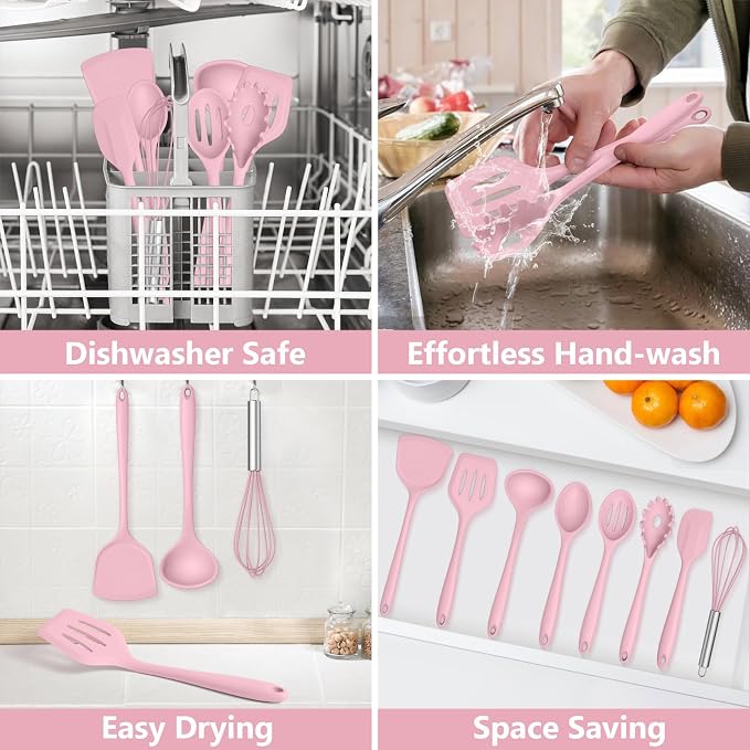 TeamFar 8 PCS Silicone Cooking Utensils - Image 6