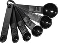 5Pcs Black Measuring Spoons Universal Easy to Read Measuring Cup and Spoon Set by Unknown