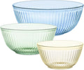 Pyrex Colors Tinted 3-PC, Unlidded Small/Medium/Large Glass Mixing Bowls by Pyrex