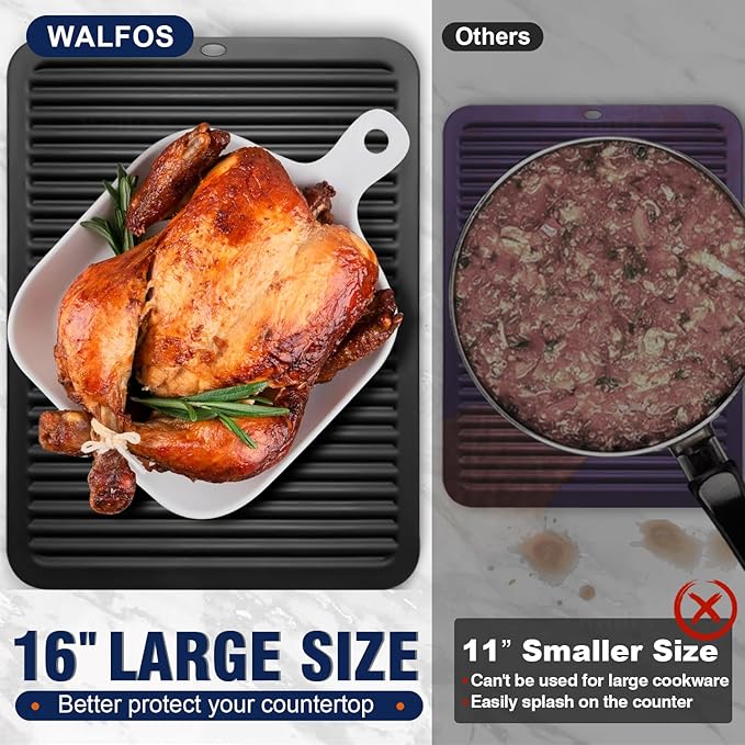 Walfos Large Silicone Trivet 16x12 Inch, Trivets - Image 2