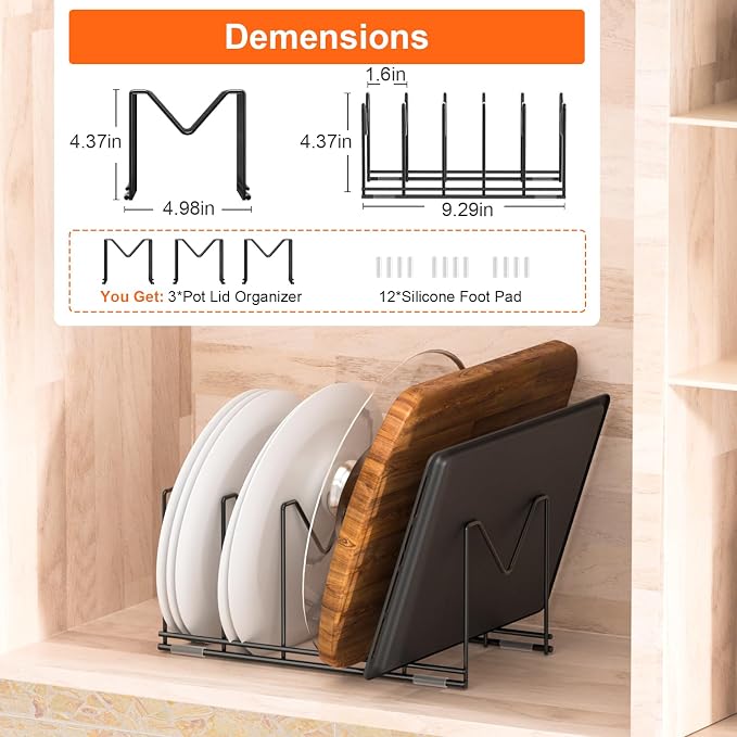 HzTinT 3 Pack Pot Lid Organizer - Image 5