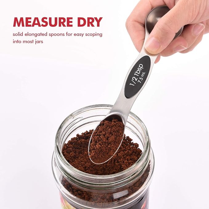 EDELIN Measuring Cups and Magnetic Measuring Spoons Set, Stainless Steel 5 Cups - Image 7