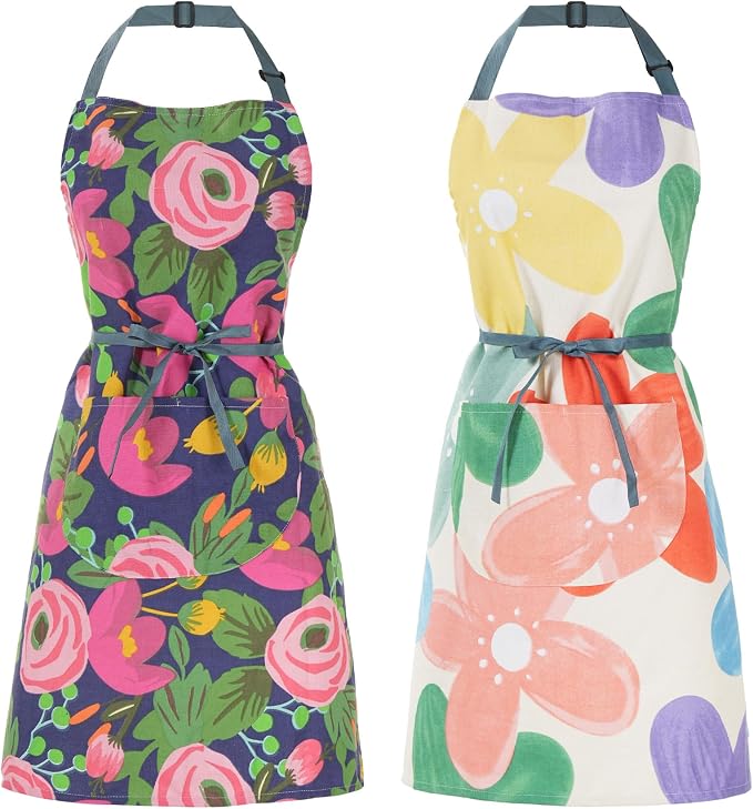 2 Pack Floral Apron for Women by ARBINSON
