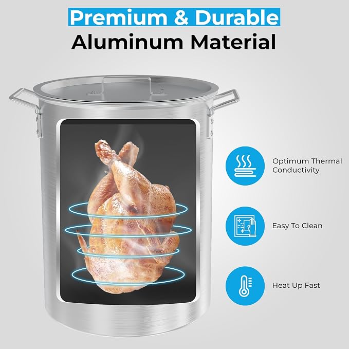 30 Qt Aluminium Stock Pot Kit – Turkey Fryer Pot - Image 6