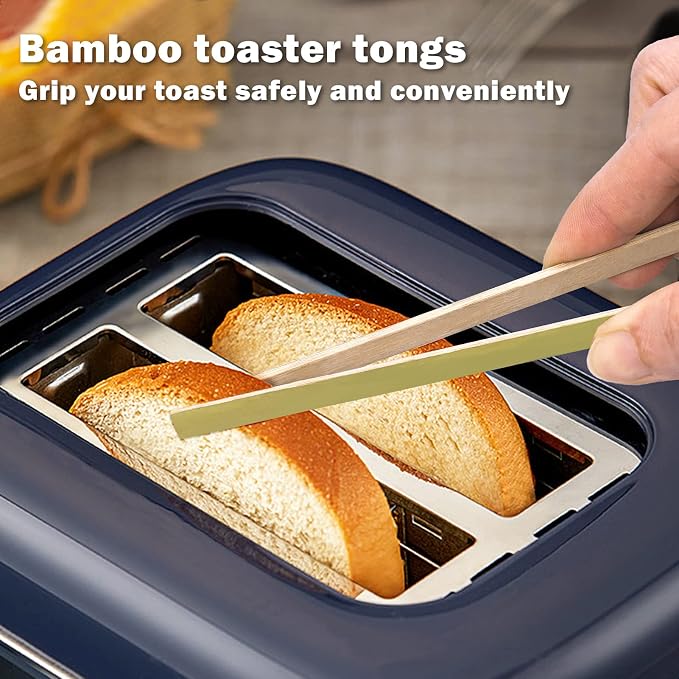 Mini Bamboo Tongs Disposable 100 Pcs 6.2 Inch Long Wooden Tongs - Image 6
