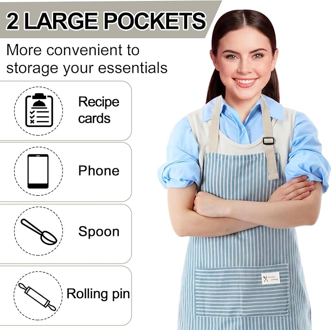 Janmercy 24 Pcs Aprons for Women Men - Image 5