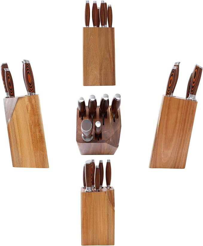 MSY BIGSUNNY 7pcs Knife Block Set, German Steel Chef Knife Set, Precious - Image 2