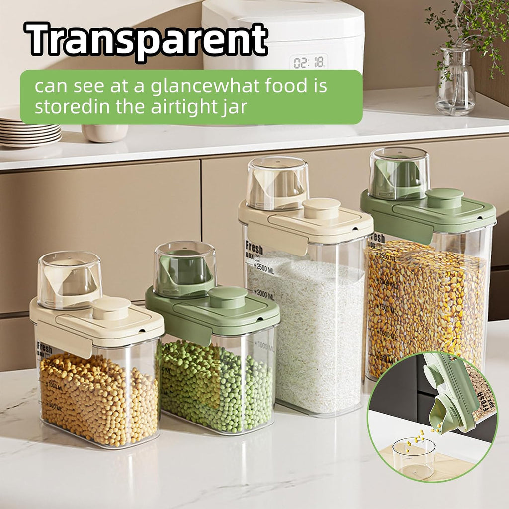 Airtight Rice Storage Container,with Pour Spout & Measuring Cup