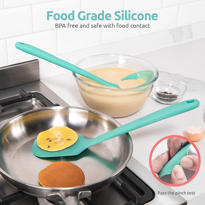 600ºF Heat Resistant Kitchen Utensil: U-Taste 13.6" Extra Long Silicone Cooking - Image 4