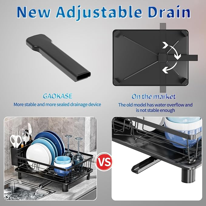 GAOKASE Dish Drying Rack, Stainless Steel-Dish Rack, Dish Racks - Image 7