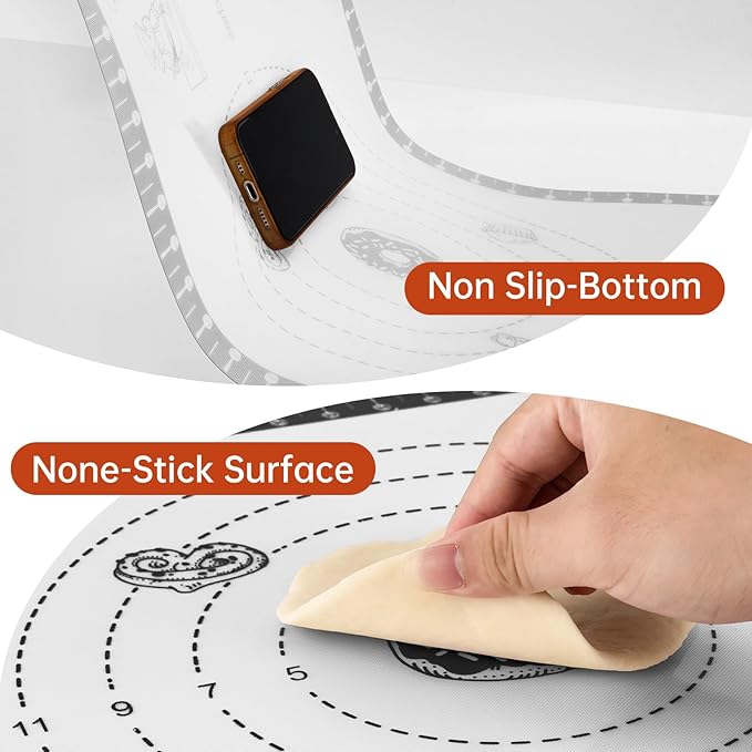 Silicone Baking Mat with 10 Recipes, Extra Thick Silicone Mats - Image 7