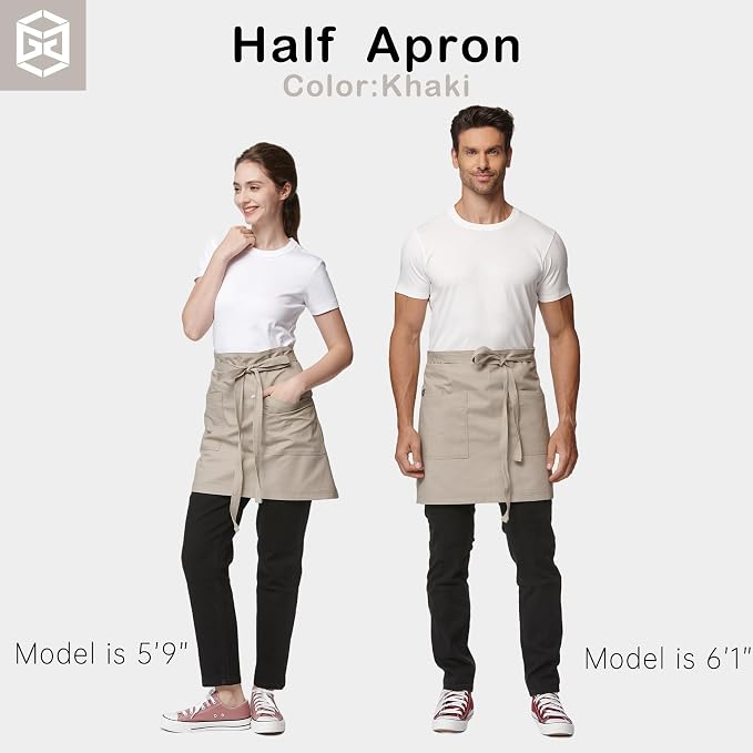 Unisex Waist Apron Half Bistro Apron Server Aprons - Image 4