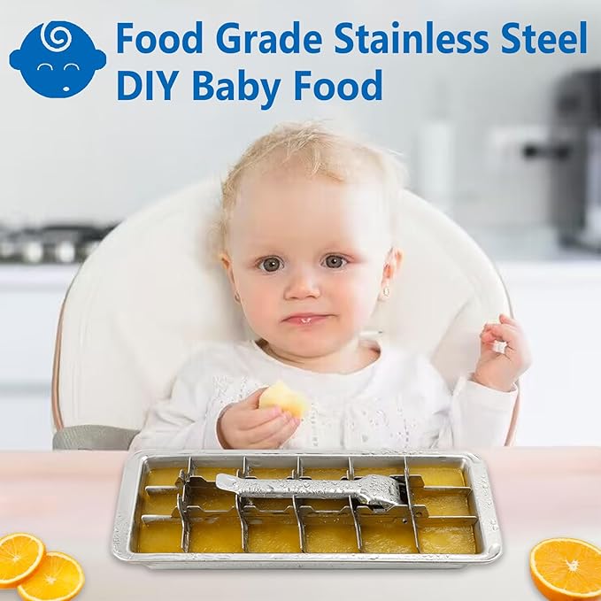 KAYCROWN 18/8 Stainless Steel Ice Cube Tray, 18 Slot Ice Tray - Image 3