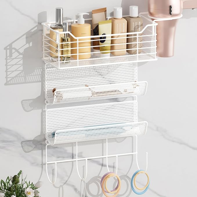 VITVITI Metal Hair Tool Organizer Wall Mount, Hair Dryer Holder by VITVITI